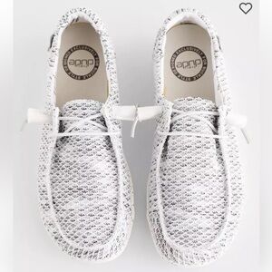 Hey Dude Wendy Sox Shoe Black + White